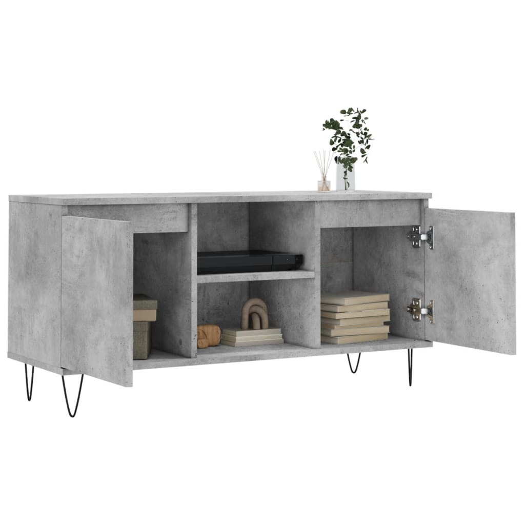 TV unit, concrete grey, 104x35x50cm, wood