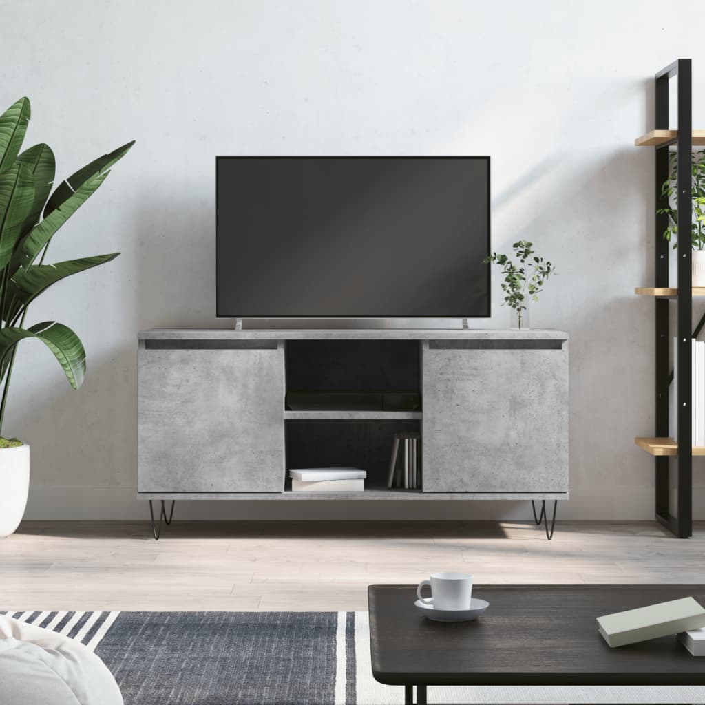TV unit, concrete grey, 104x35x50cm, wood