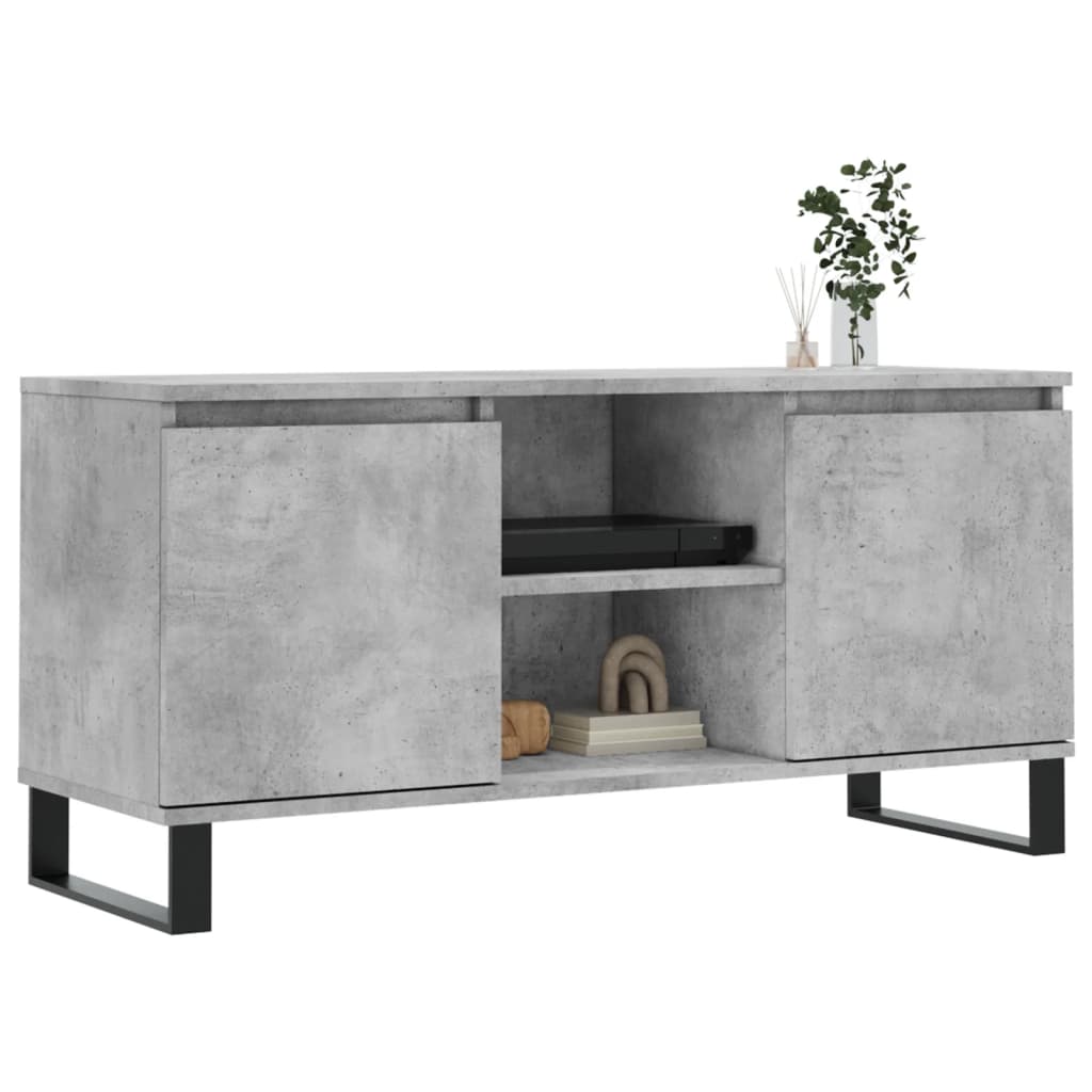 TV unit, concrete grey, 104x35x50cm, wood