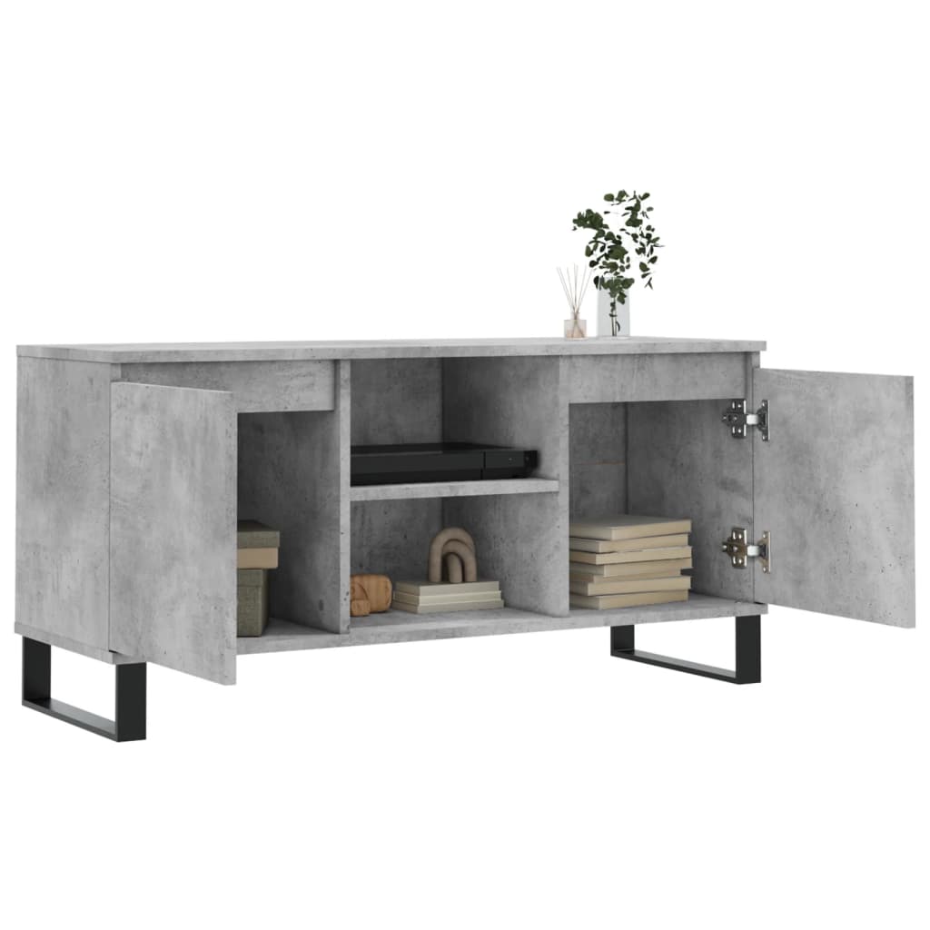 TV unit, concrete grey, 104x35x50cm, wood
