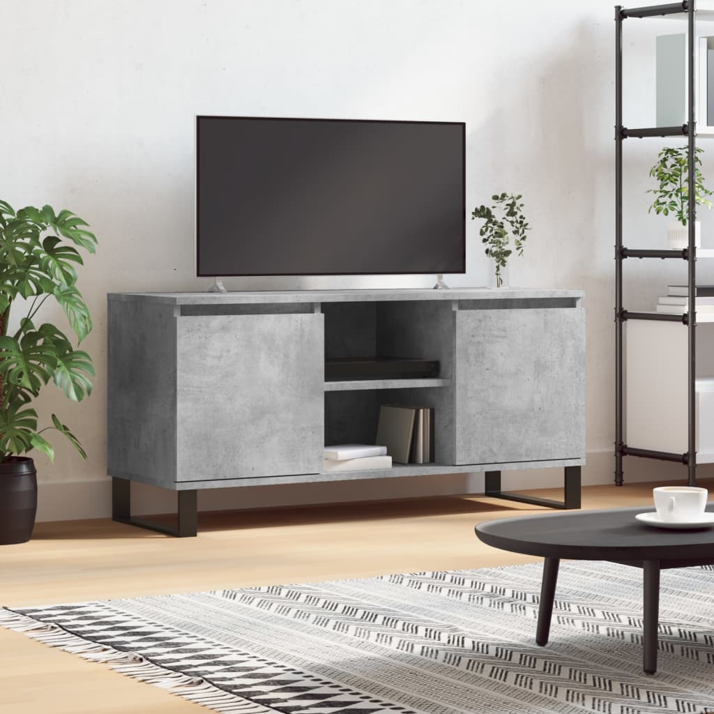TV unit, concrete grey, 104x35x50cm, wood