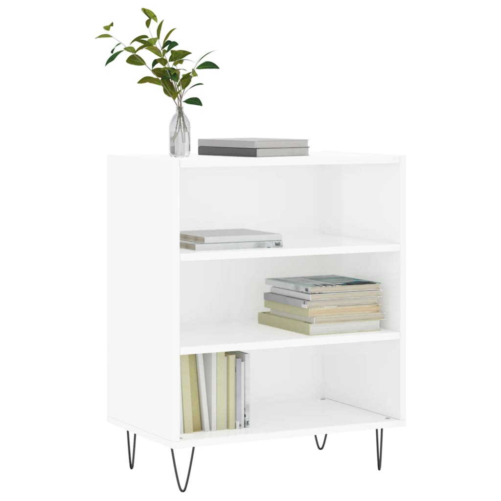 Side cabinet, white, 57x35x70cm, engineered wood, high gloss