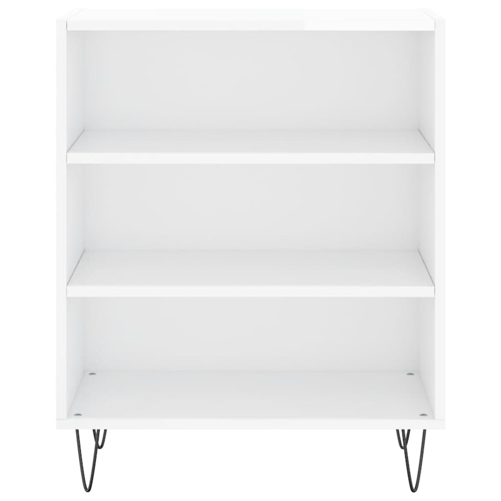 Side cabinet, white, 57x35x70cm, engineered wood, high gloss