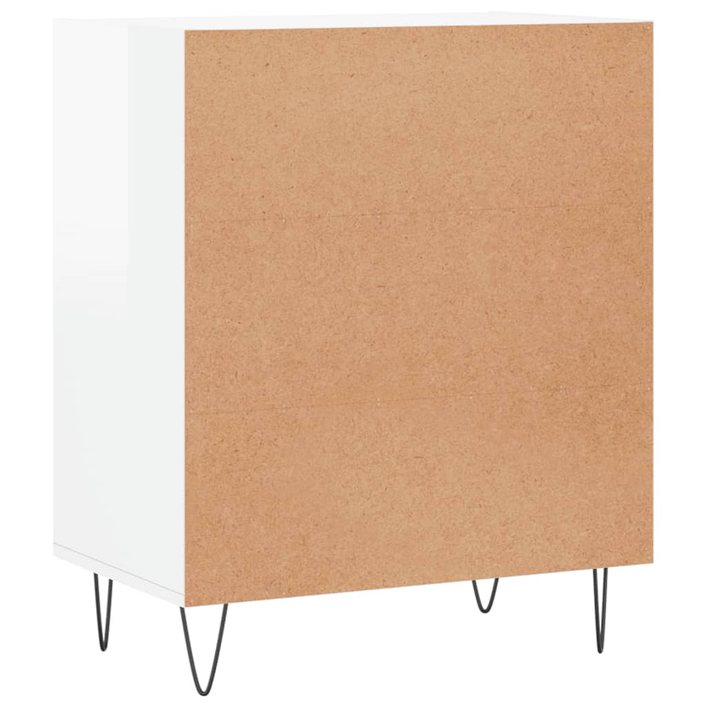 Side cabinet, white, 57x35x70cm, engineered wood, high gloss