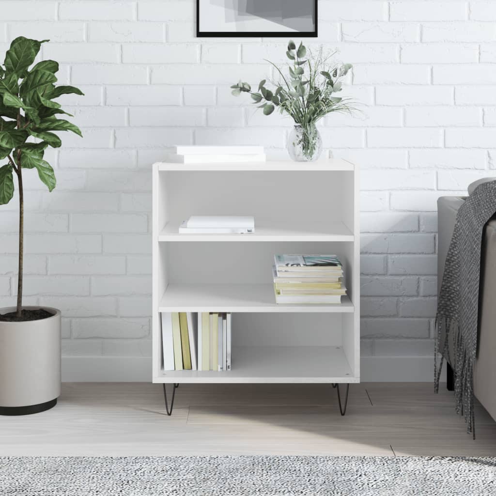 Side cabinet, white, 57x35x70cm, engineered wood, high gloss