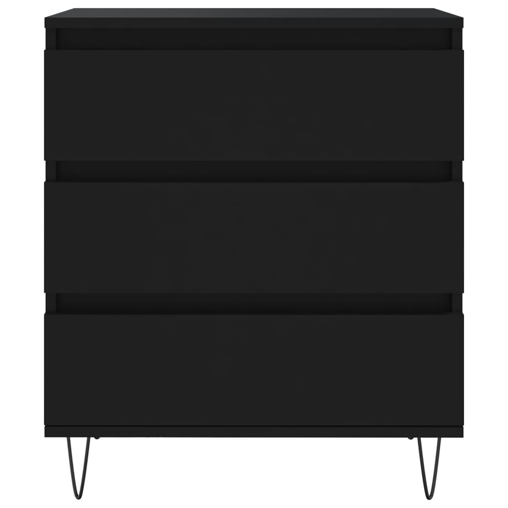 Side cabinet, black, 60x35x70cm, engineered wood