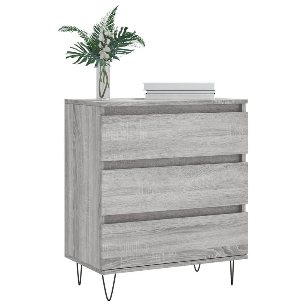Sideboard, grey oak, 60x35x70cm, engineered wood