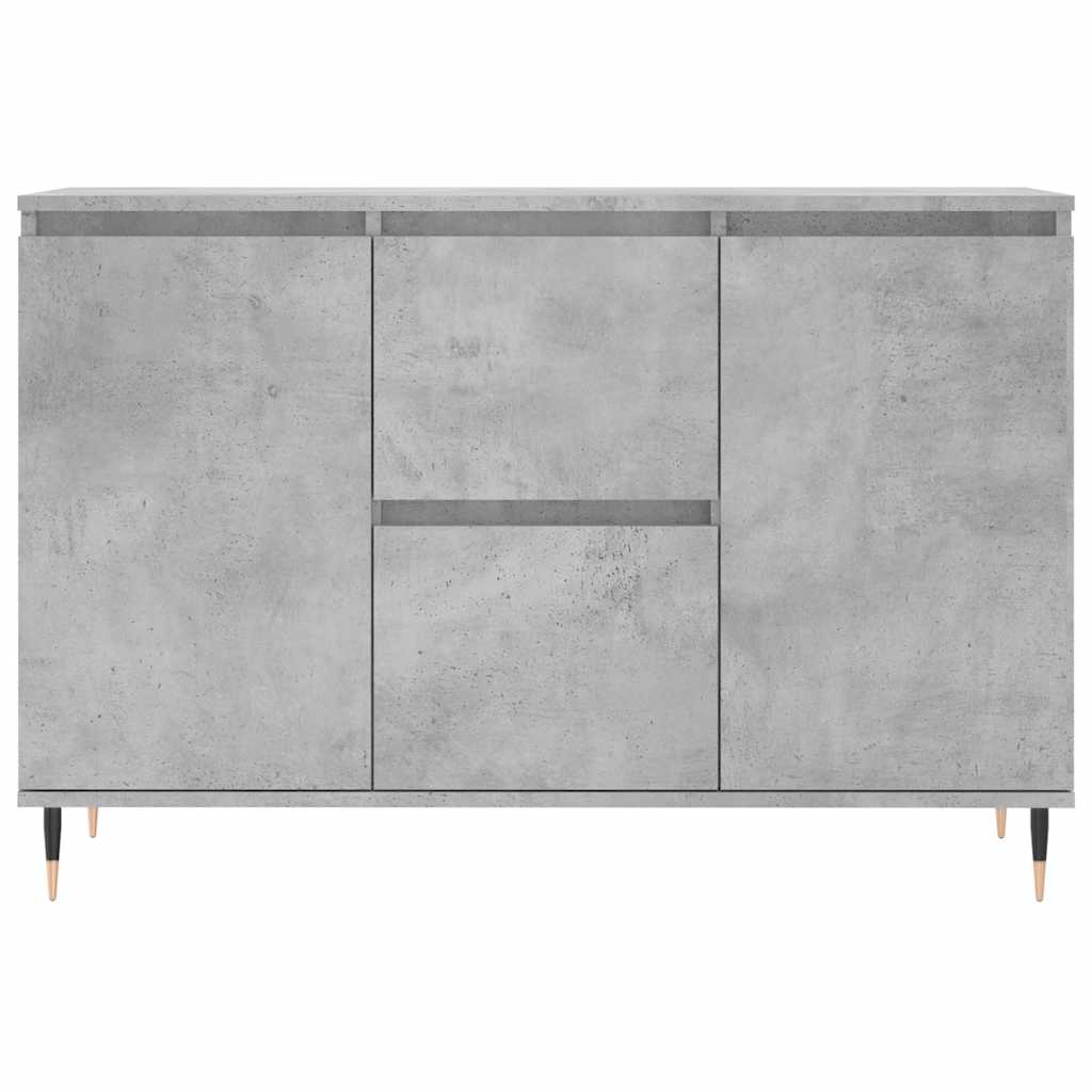Sānu skapītis, betona pelēks, 104x35x70 cm, apstrādāta koksne