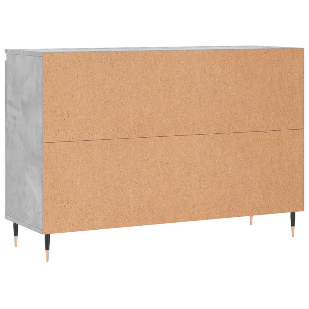 Sānu skapītis, betona pelēks, 104x35x70 cm, apstrādāta koksne