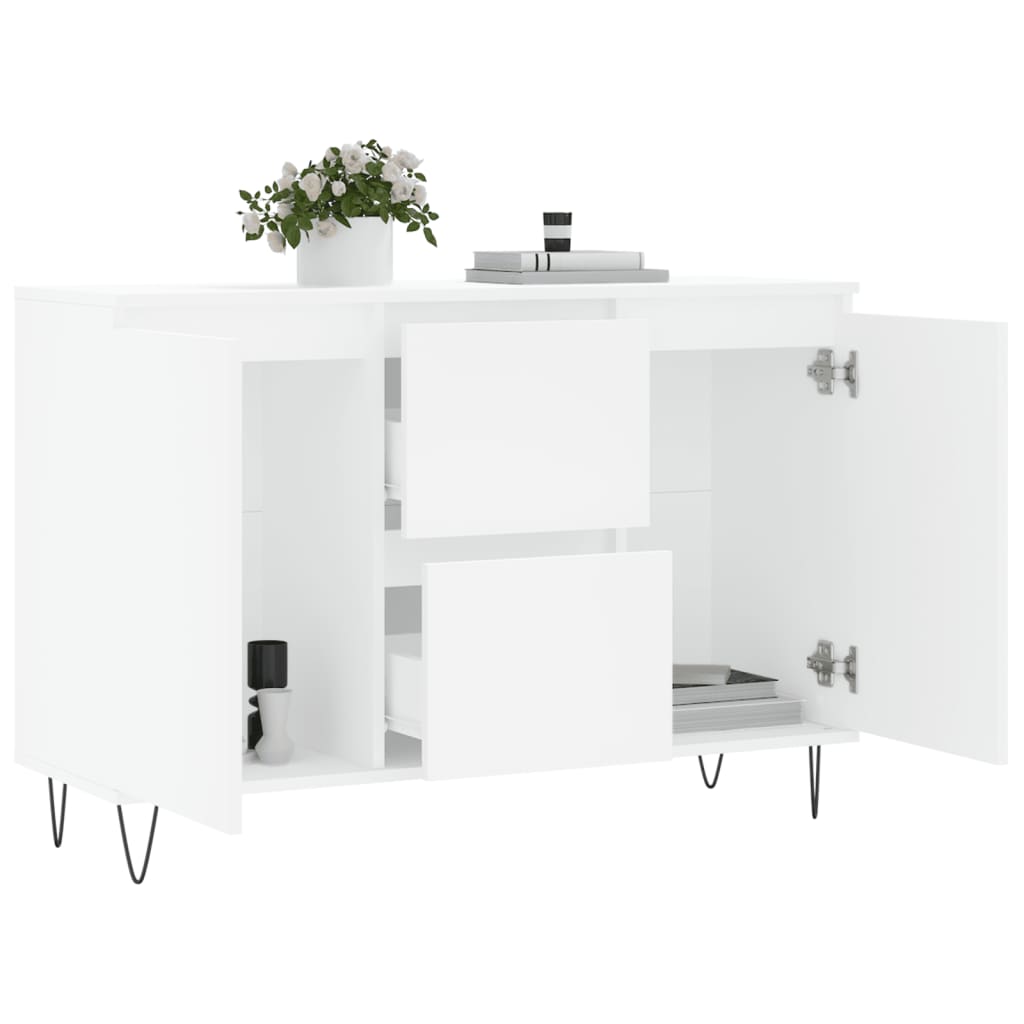 Sideboard, white, 104x35x70cm, engineered wood