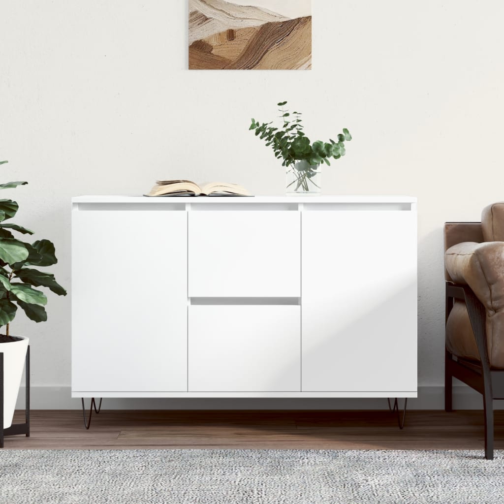 Sideboard, white, 104x35x70cm, engineered wood
