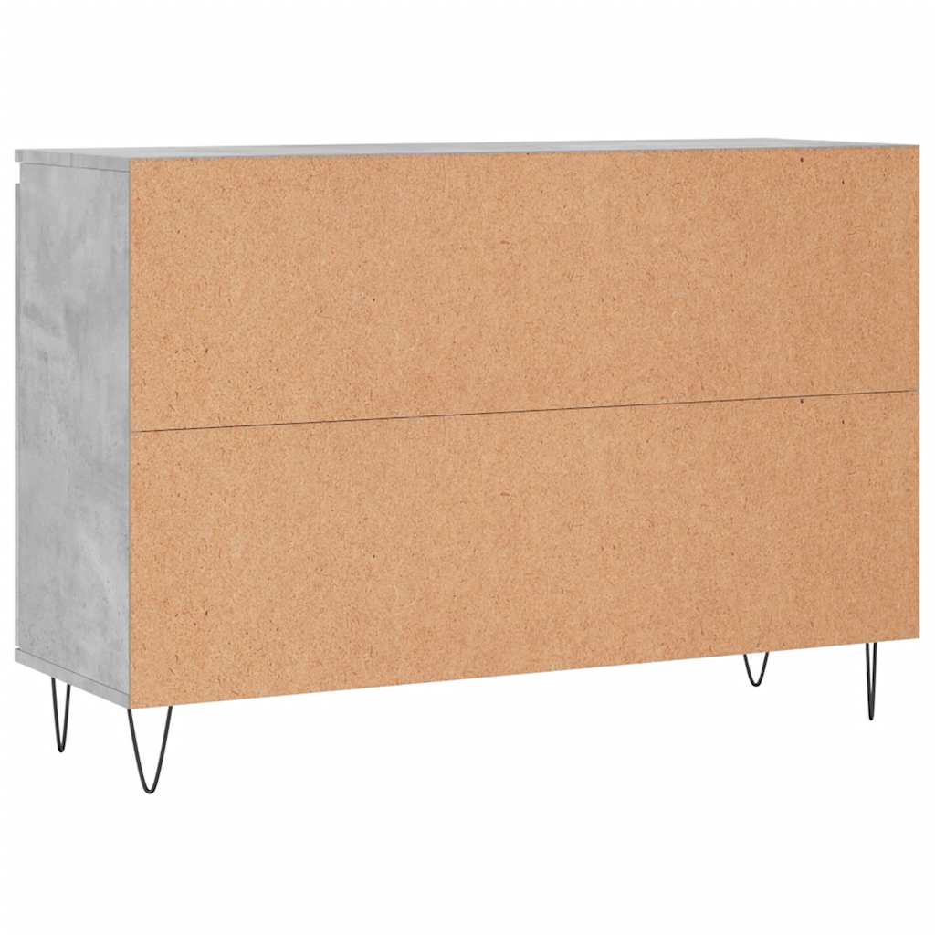 Sānu skapītis, betona pelēks, 104x35x70 cm, apstrādāta koksne