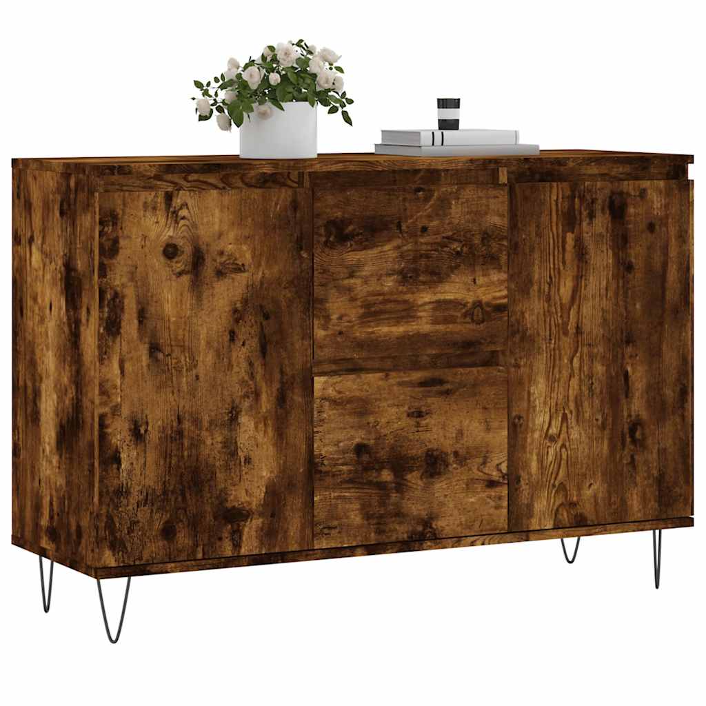 Sideboard, smoky oak, 104x35x70cm, engineered wood