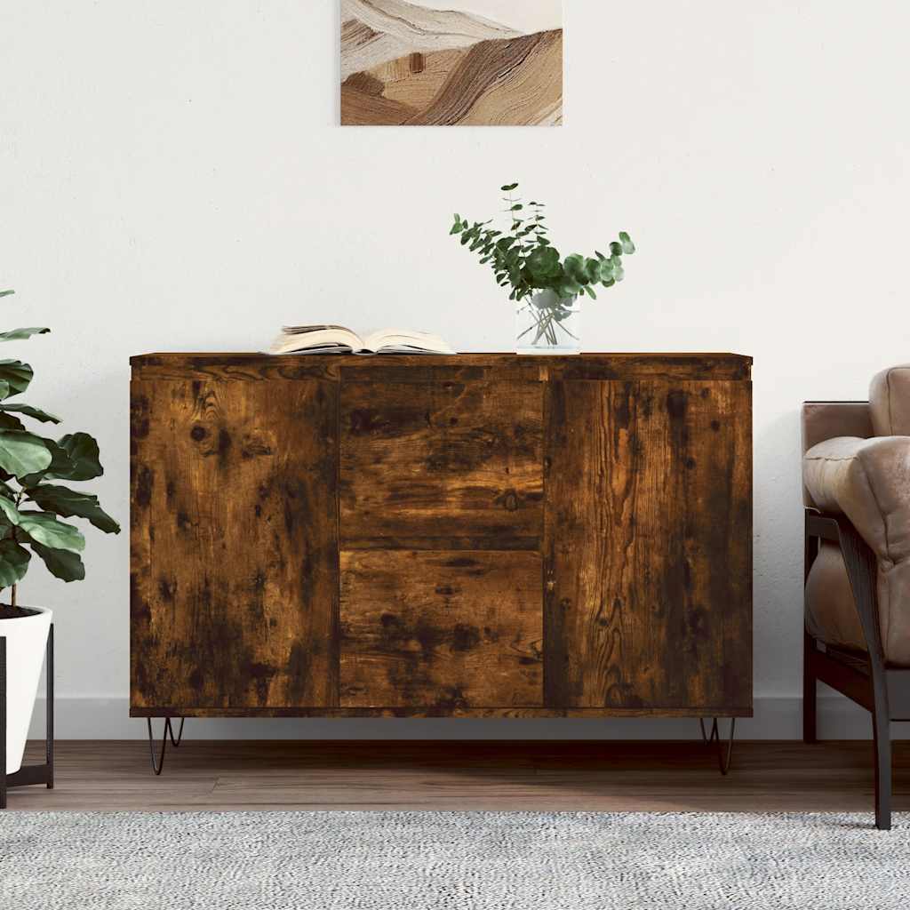 Sideboard, smoky oak, 104x35x70cm, engineered wood