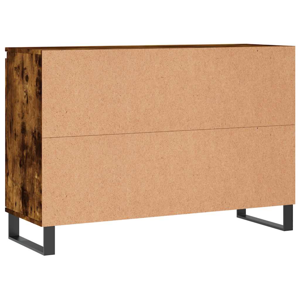 Šoninė spintelė, dūminio ąžuolo, 101,5x35x70cm, apdirbta mediena