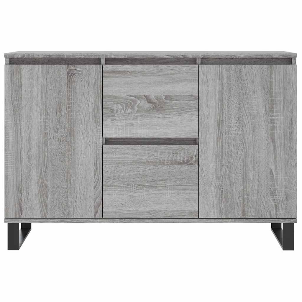 Sideboard, grey oak, 101.5x35x70cm, engineered wood