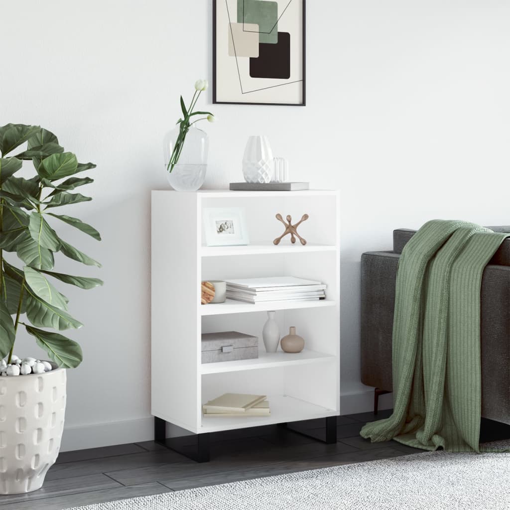 Chest of drawers, white, 57x35x90cm, engineered wood