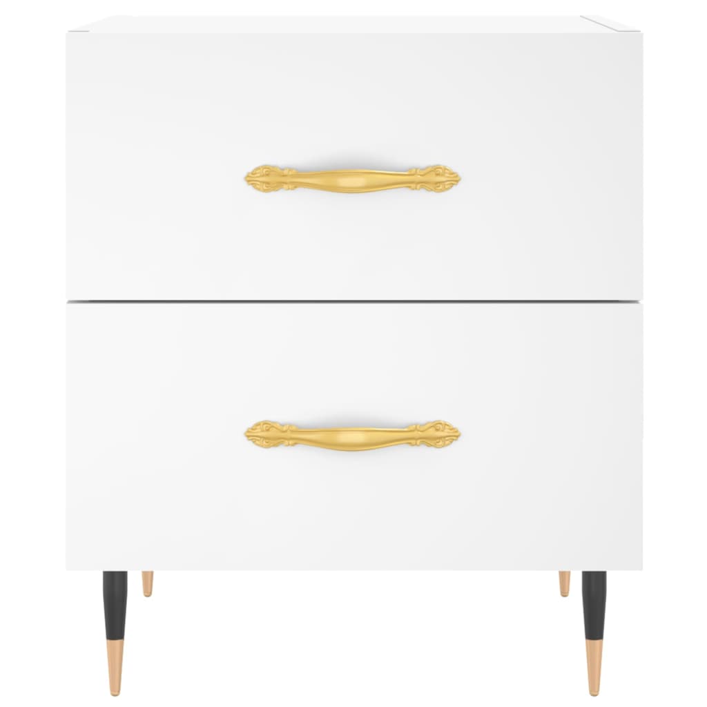 Bedside table, white, 40x35x47.5cm, engineered wood