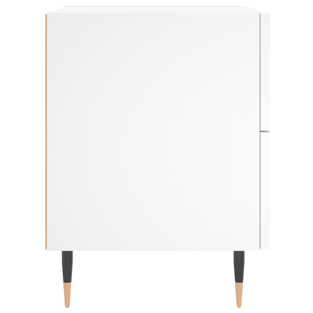 Bedside table, white, 40x35x47.5cm, engineered wood