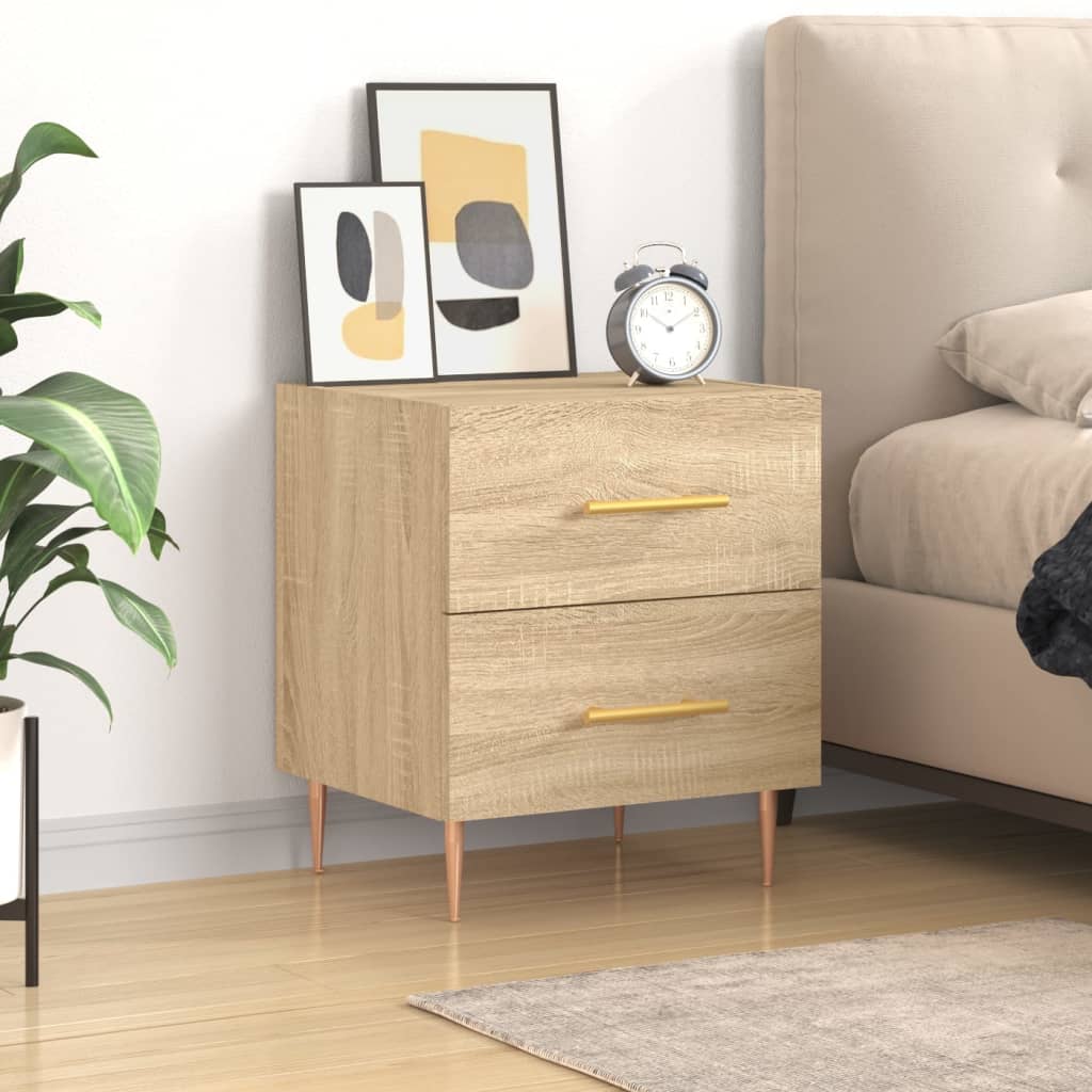 Bedside cabinet, Sonoma oak, 40x35x47.5cm, engineered wood