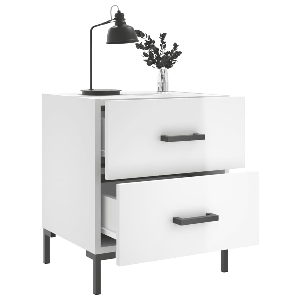Bedside tables, 2 pcs., white, 40x35x47.5cm, wood