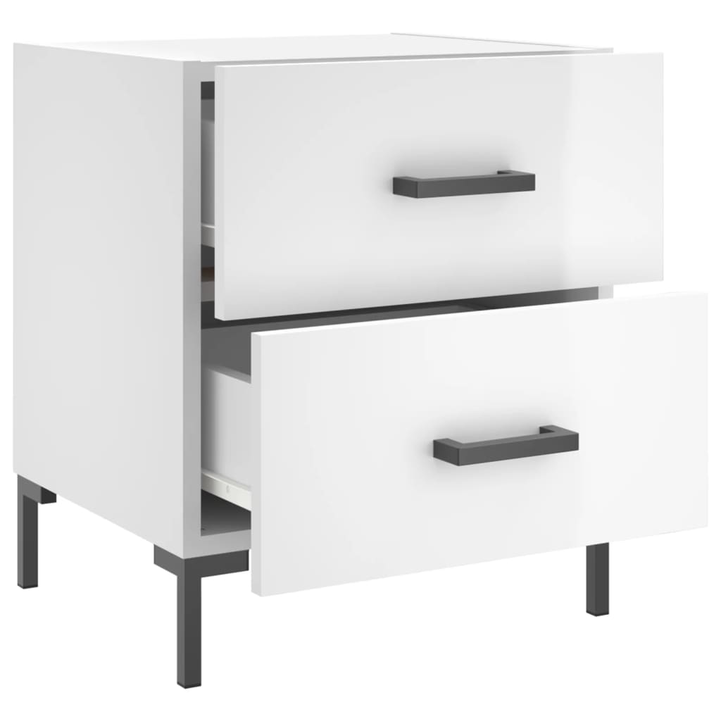 Bedside tables, 2 pcs., white, 40x35x47.5cm, wood