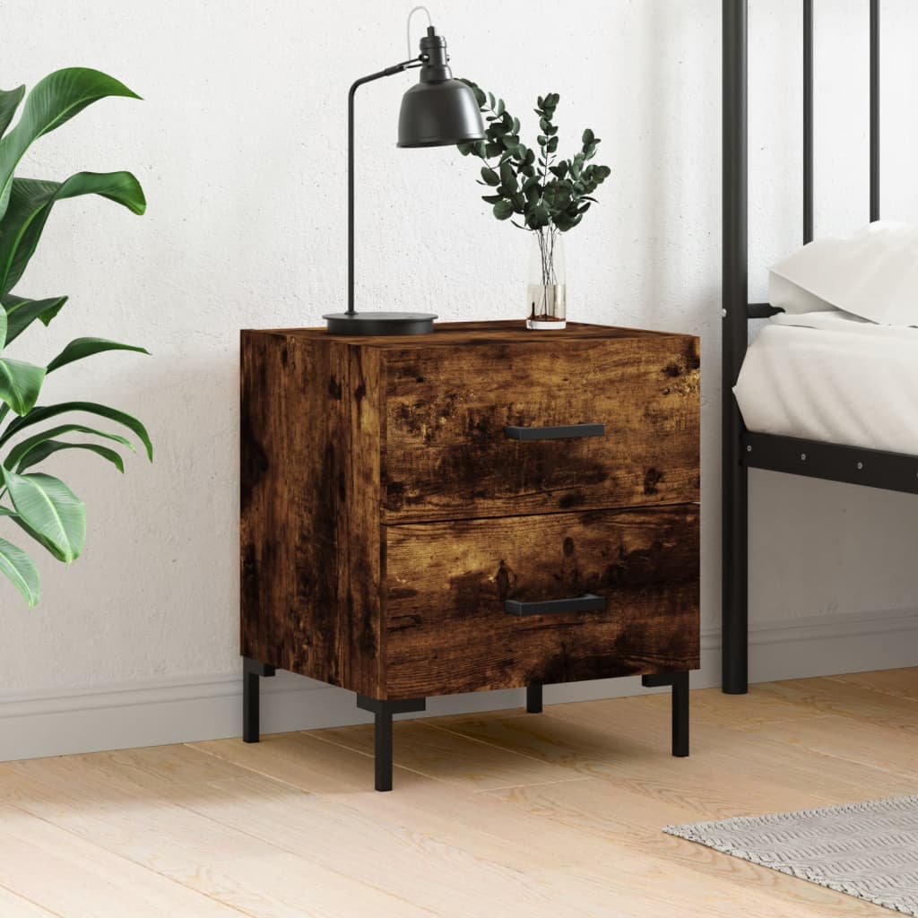 Bedside table, smoky oak, 40x35x47.5cm, wood