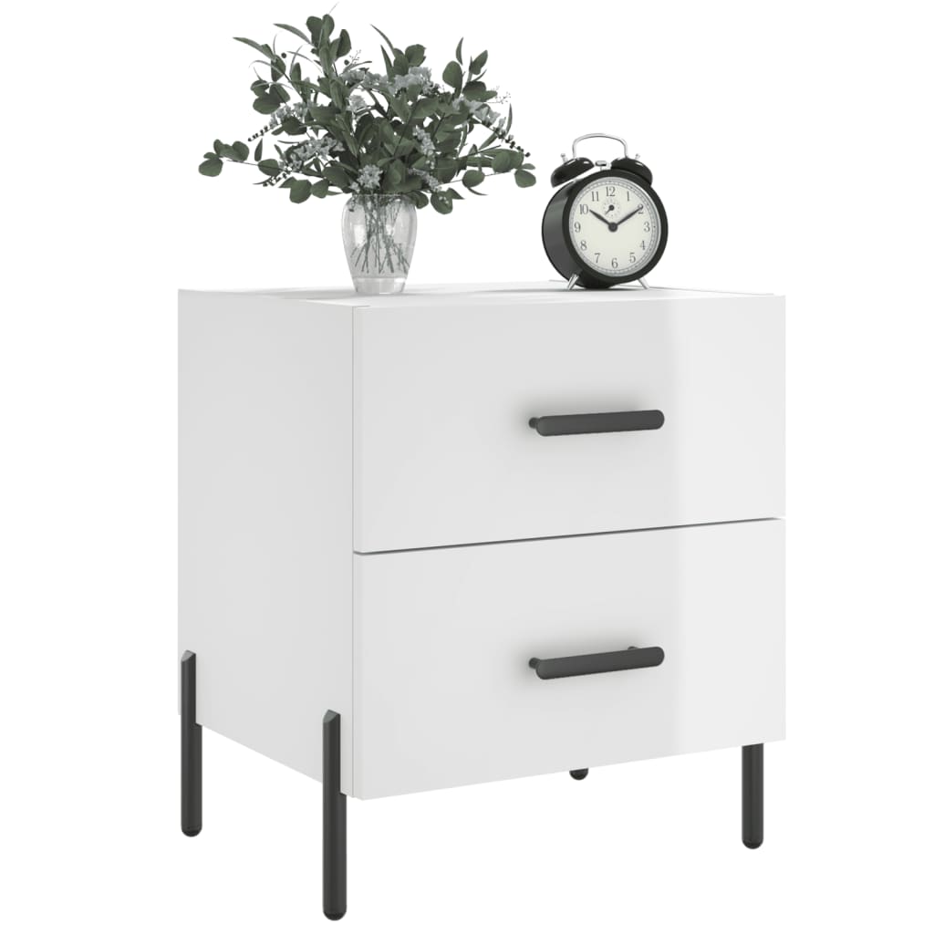 Bedside tables, 2 pcs., white, 40x35x47.5cm, wood