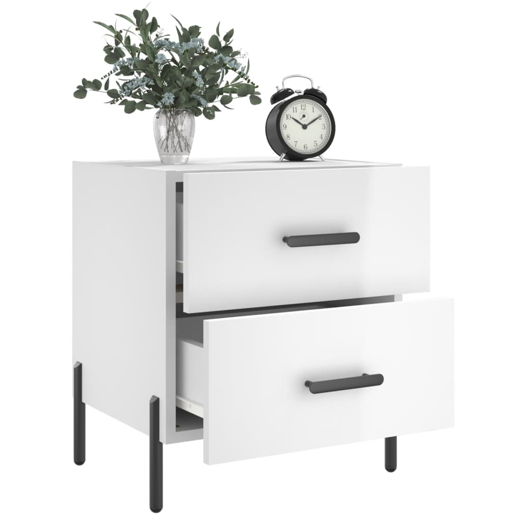 Bedside tables, 2 pcs., white, 40x35x47.5cm, wood