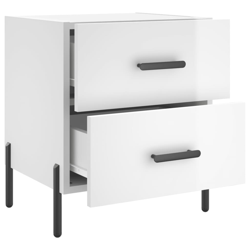 Bedside tables, 2 pcs., white, 40x35x47.5cm, wood