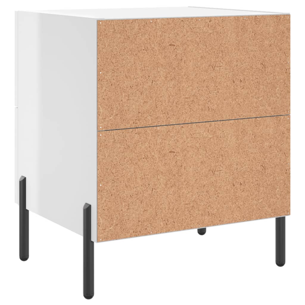 Bedside tables, 2 pcs., white, 40x35x47.5cm, wood