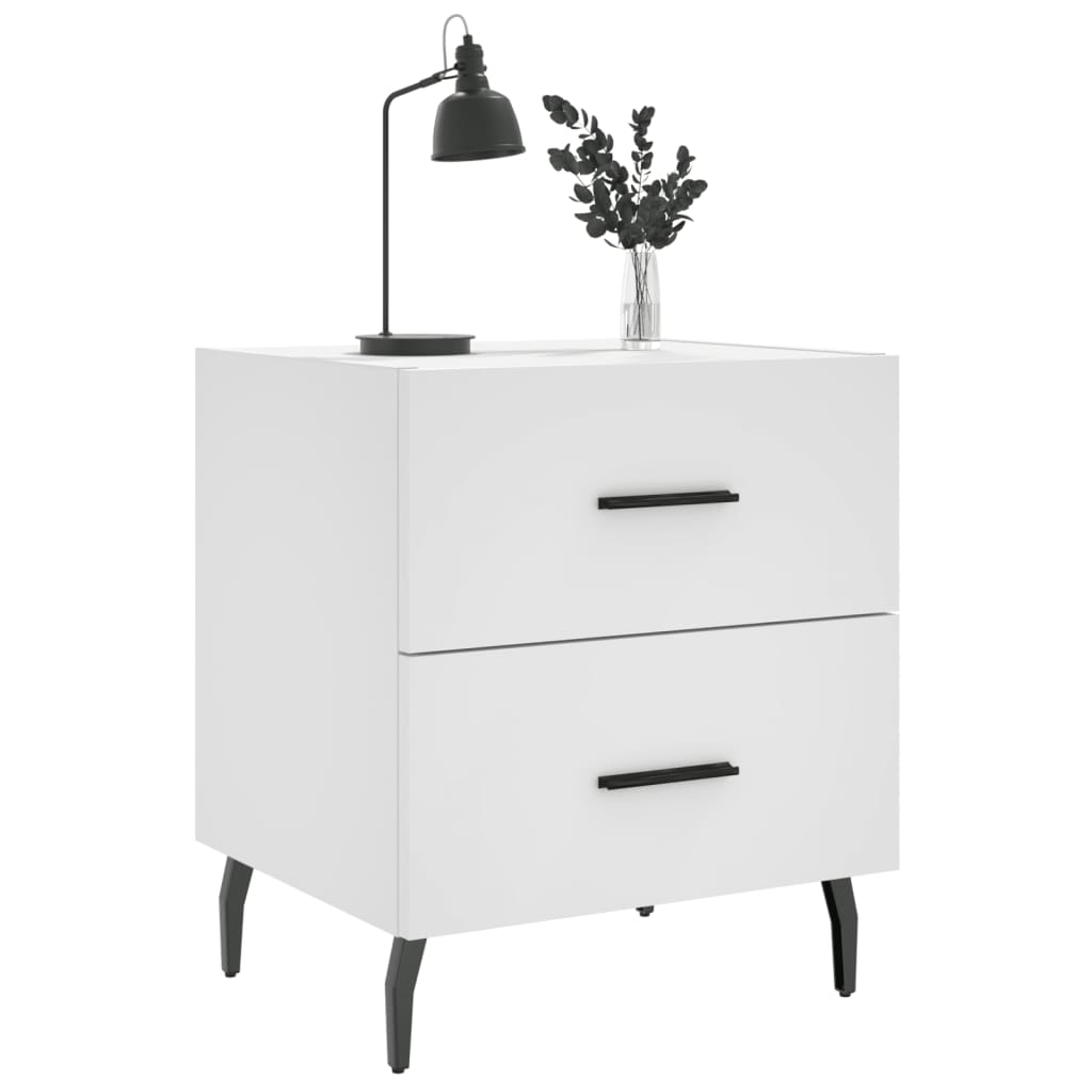 Bedside tables, 2 pcs., white, 40x35x47.5cm, wood