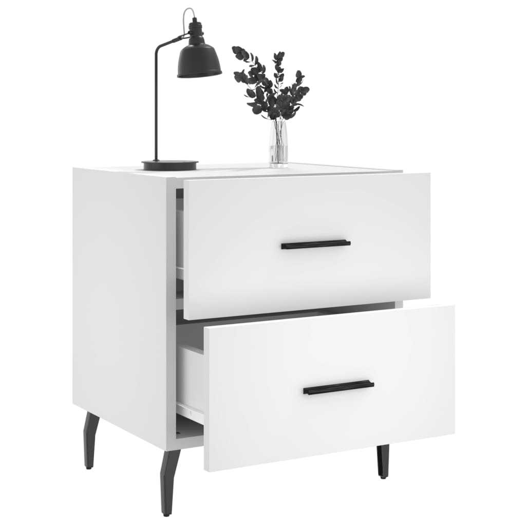 Bedside tables, 2 pcs., white, 40x35x47.5cm, wood
