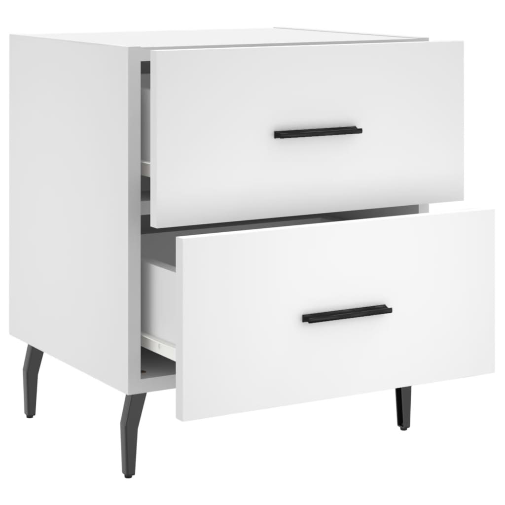 Bedside tables, 2 pcs., white, 40x35x47.5cm, wood