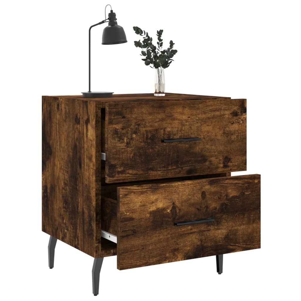 Bedside tables, 2 pcs, smoky, 40x35x47.5cm, wood