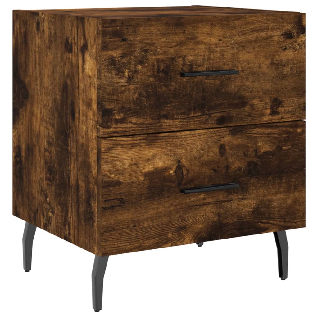 Bedside tables, 2 pcs, smoky, 40x35x47.5cm, wood