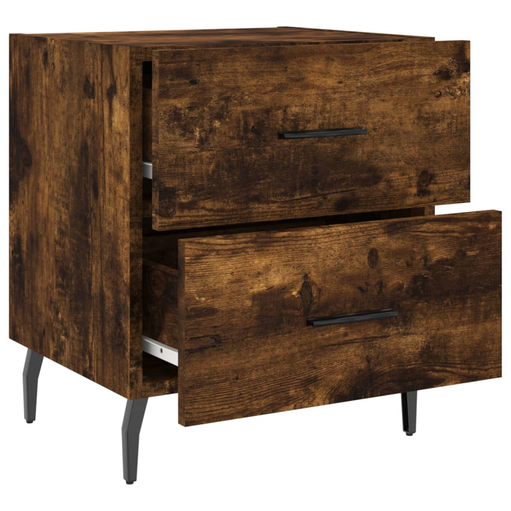 Bedside tables, 2 pcs, smoky, 40x35x47.5cm, wood