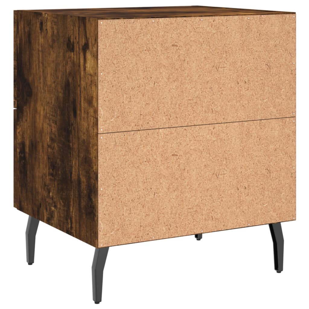 Bedside tables, 2 pcs, smoky, 40x35x47.5cm, wood