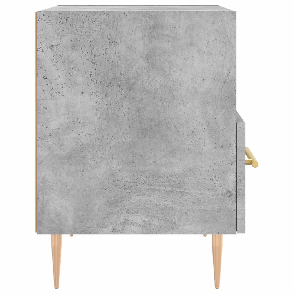 Bedside table, concrete grey, 40x35x47.5cm, engineered wood