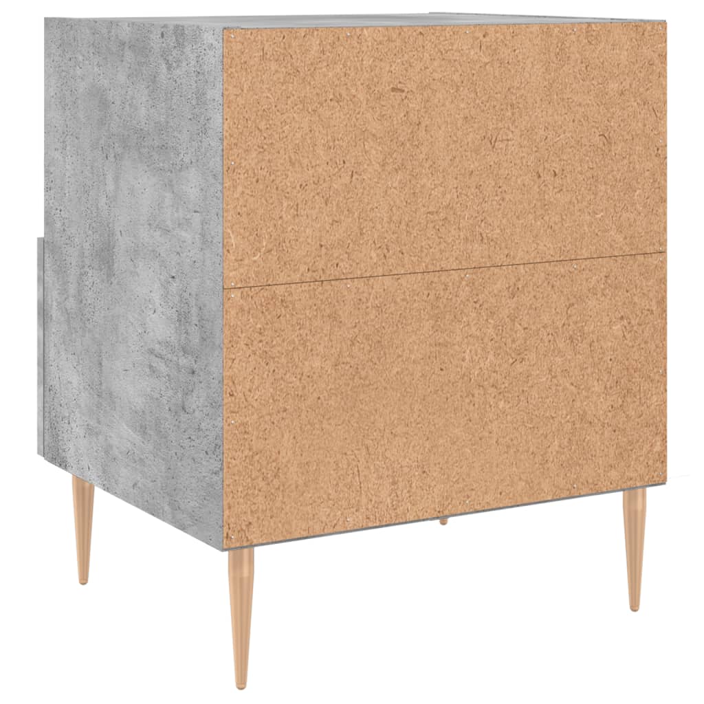 Bedside table, concrete grey, 40x35x47.5cm, engineered wood