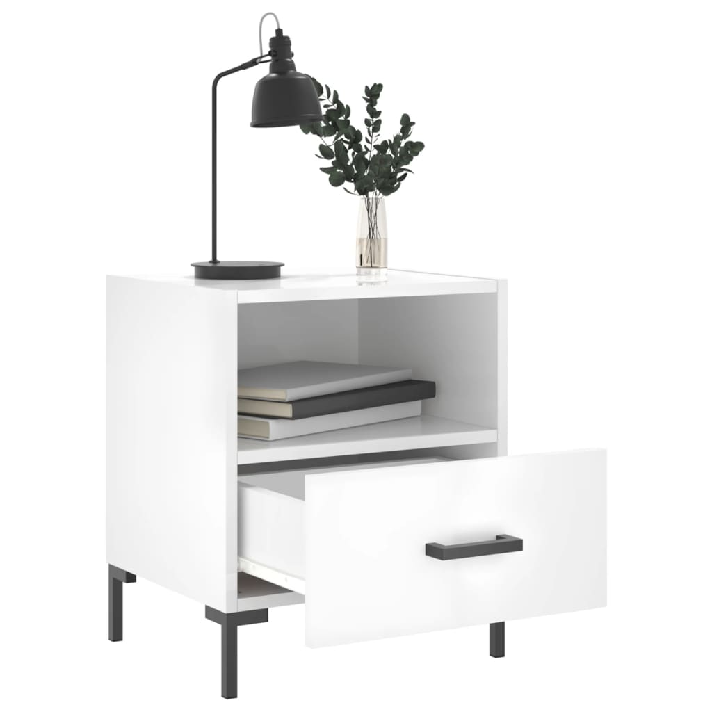 Bedside tables, 2 pcs., white, 40x35x47.5cm, wood