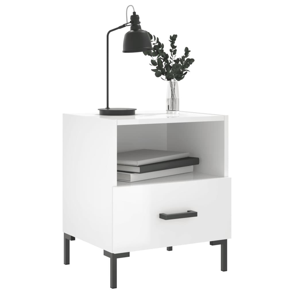 Bedside tables, 2 pcs., white, 40x35x47.5cm, wood