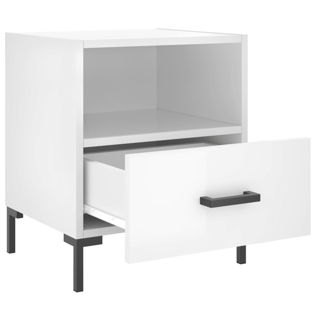 Bedside tables, 2 pcs., white, 40x35x47.5cm, wood