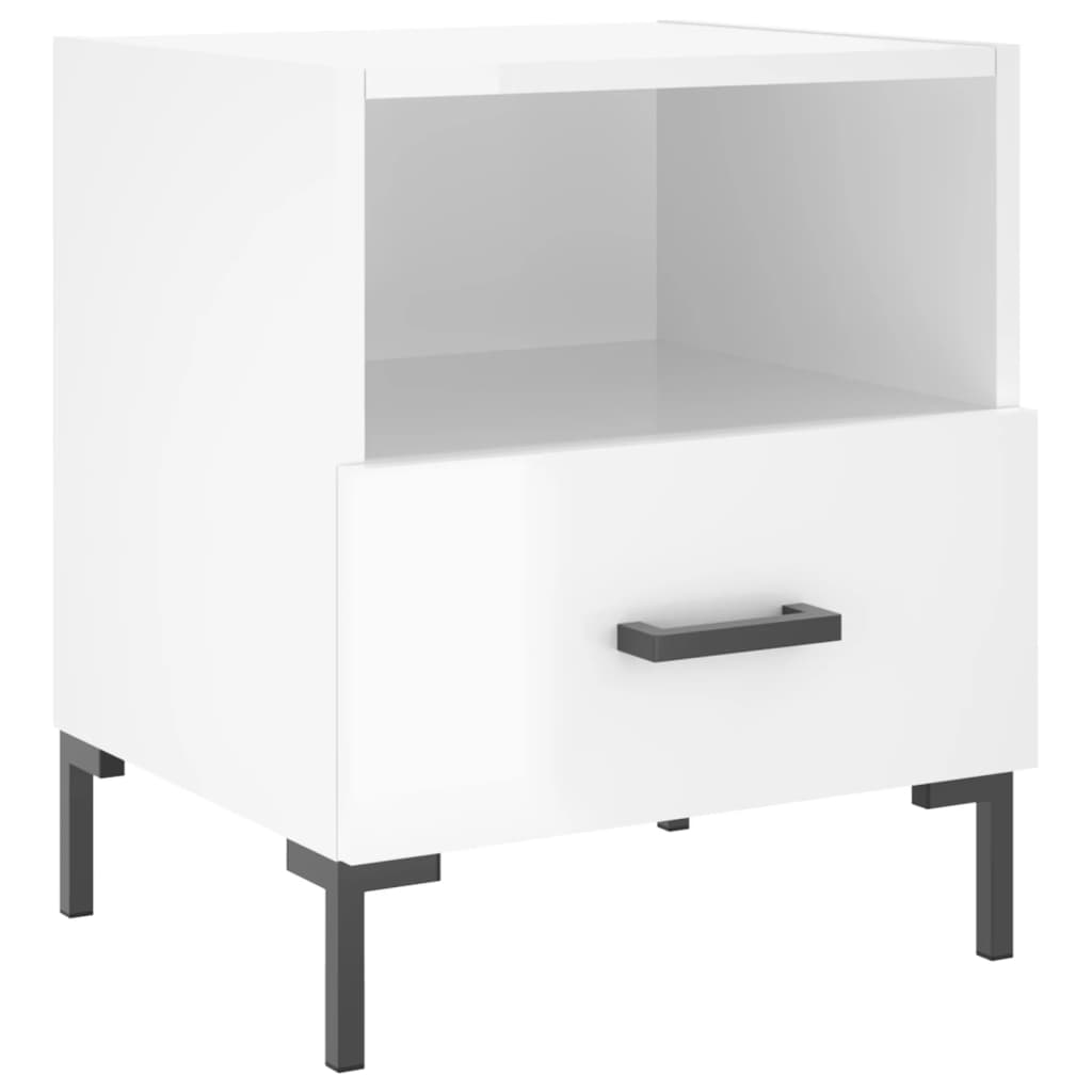Bedside tables, 2 pcs., white, 40x35x47.5cm, wood
