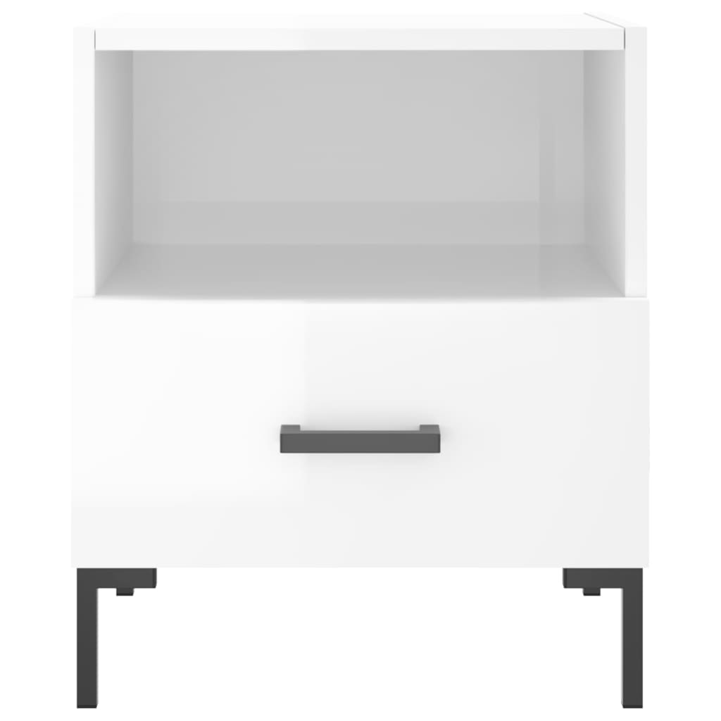 Bedside tables, 2 pcs., white, 40x35x47.5cm, wood