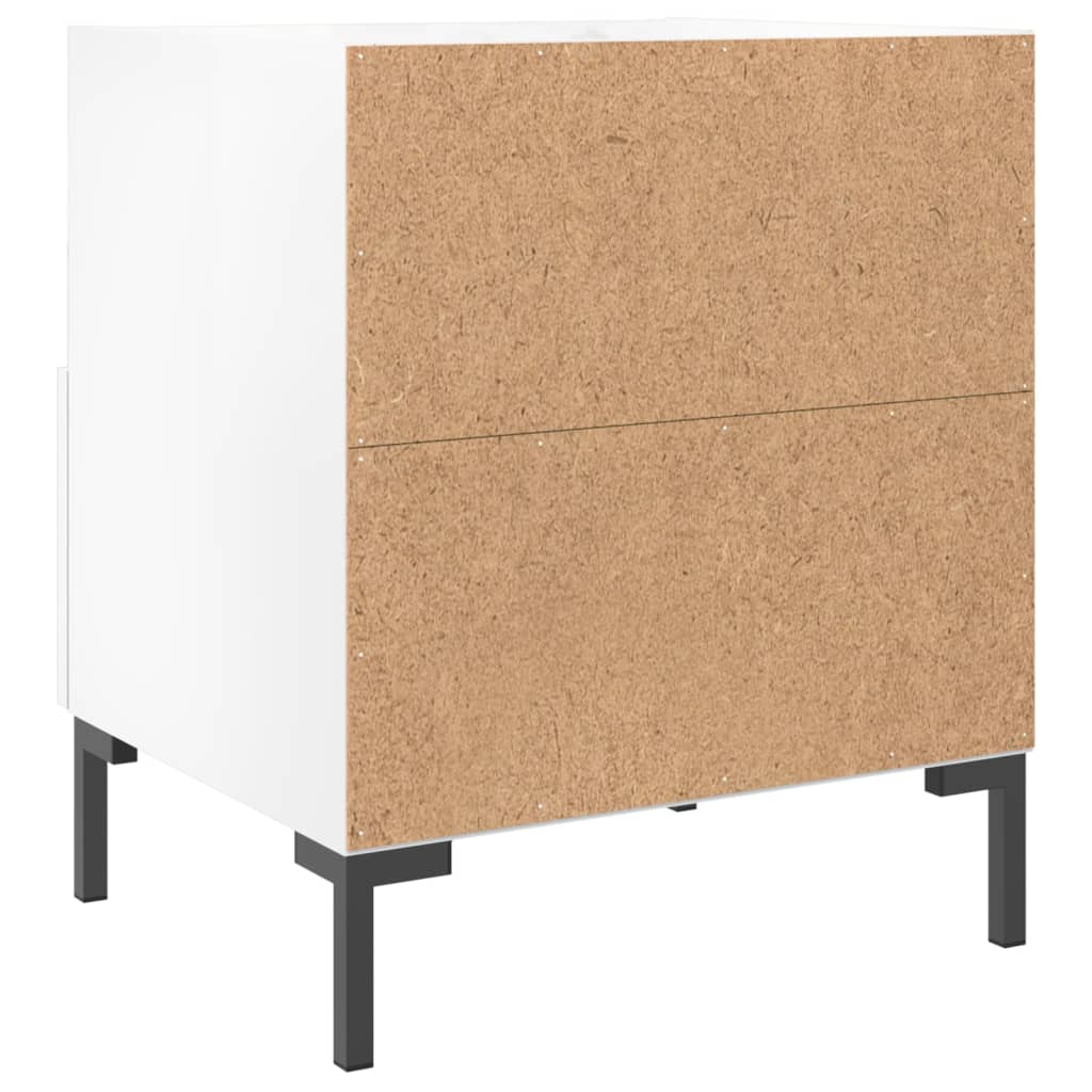 Bedside tables, 2 pcs., white, 40x35x47.5cm, wood