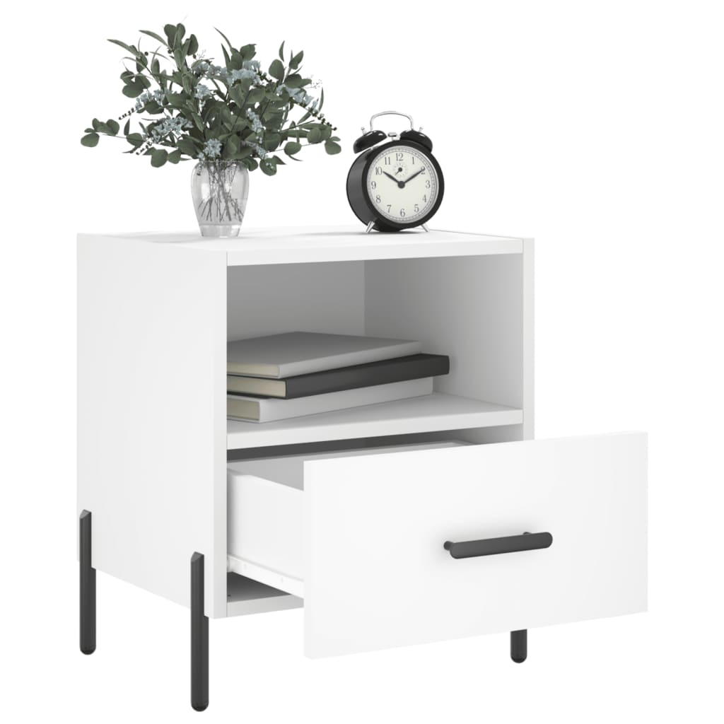 Bedside tables, 2 pcs., white, 40x35x47.5cm, wood