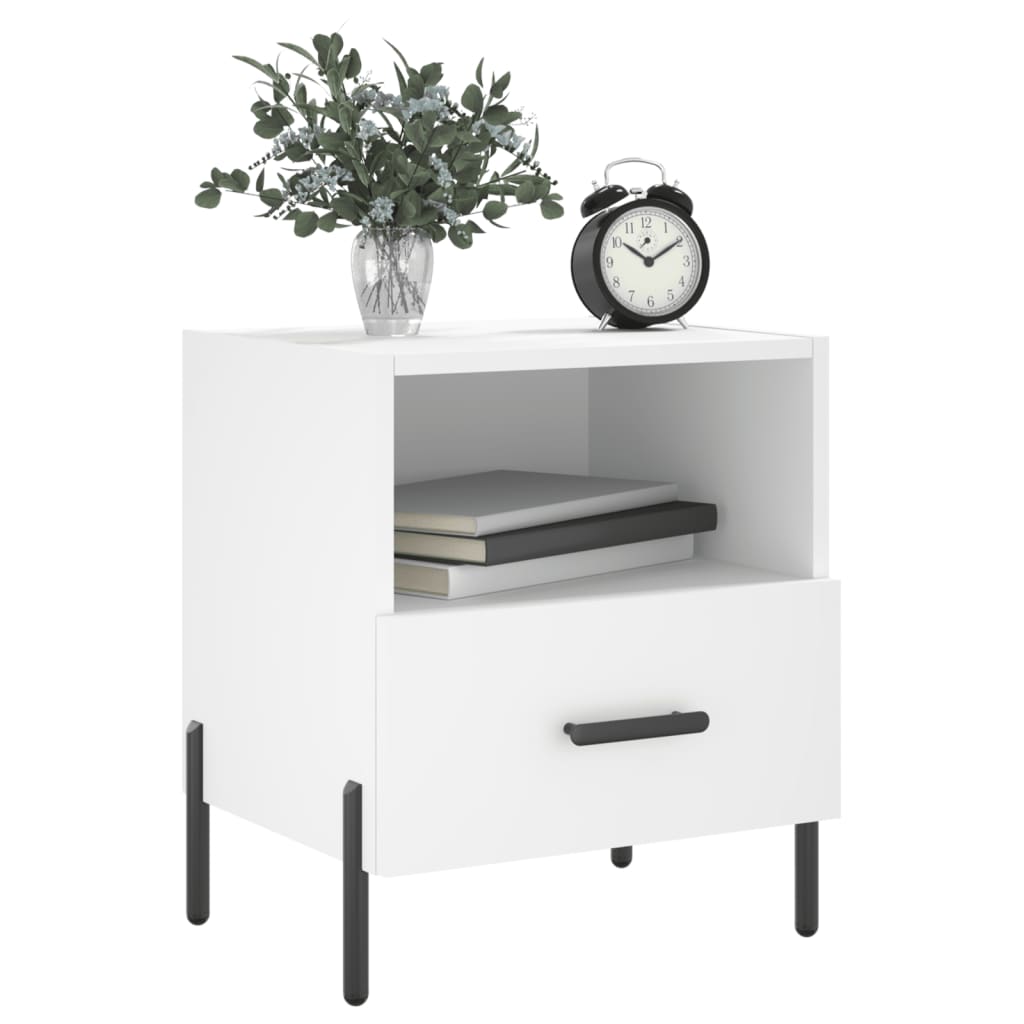 Bedside tables, 2 pcs., white, 40x35x47.5cm, wood