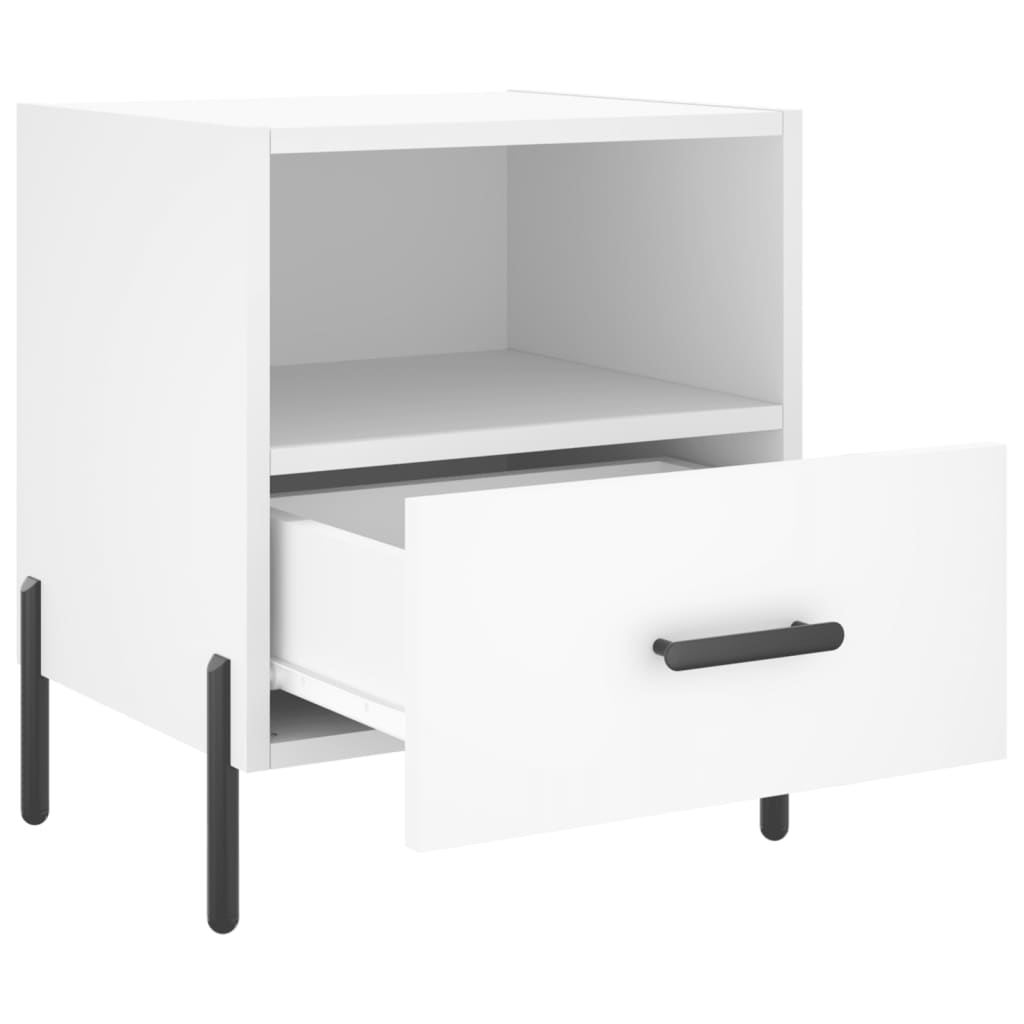 Bedside tables, 2 pcs., white, 40x35x47.5cm, wood