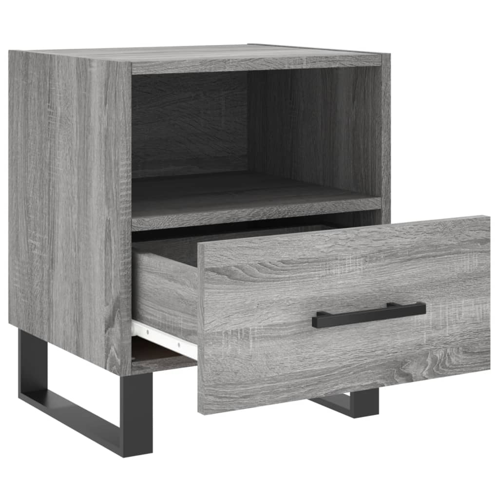 Bedside tables, 2 pcs, grey oak, 40x35x47.5cm, wood